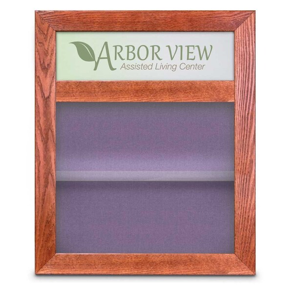 Outdoor Enclosed Combo Board, 42"x32", Bronze Frame/Black Porc & Black
